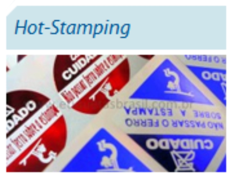 etiquetas em hot stamping
